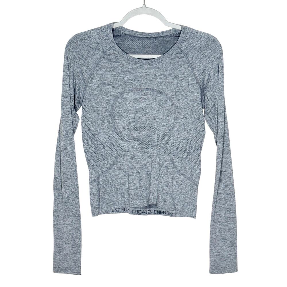 Lululemon Swiftly Tech Long Sleeve 2.0 Top Slate Gray Size 6 Running Workout
